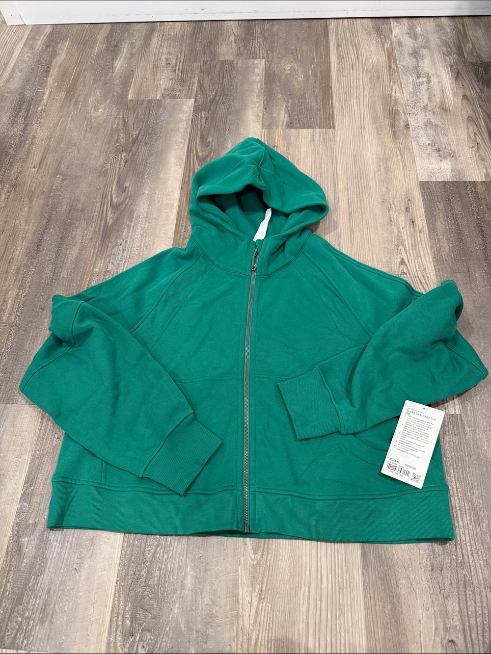 NEW with tags! Lululemon Scuba Oversized Full-Zip Hoodie Cascadia Green XL/XXL